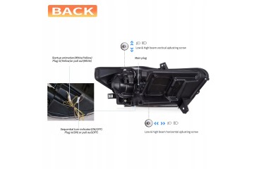 Juego de Faros Full LED, Izquierdo y Derecho, Vland Estilo EU S650 par