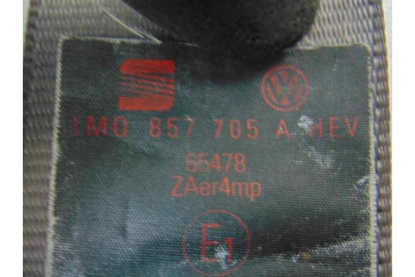 1M0857705A CINTURON SEGURIDAD DELANTERO IZQUIERDO SEAT LEON (1M1) Last Edition 1M0857705A 183616 SEAT - 4