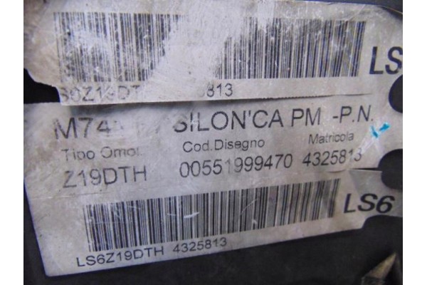 Motor OPEL VECTRA C 1.9CDTI Código Z19DTH
