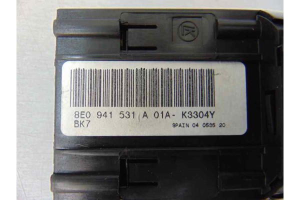 8E0941531  MANDO LUCES AUDI A4 AVANT (8E) 1.8 T Quattro 2005 8E0941531 184750 AUDI - 4