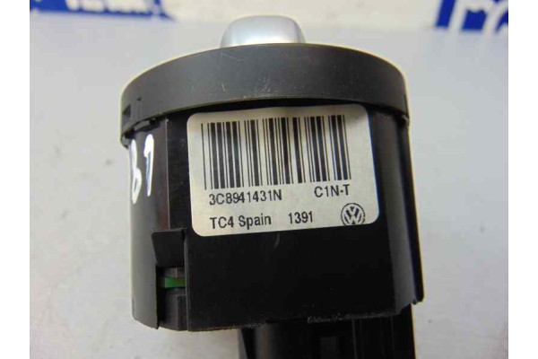 3C8941431N MANDO LUCES VOLKSWAGEN SCIROCCO (137) 2.0 TDI (103kW) BlueMotion 2011 3C8941431N 186772 VOLKSWAGEN - 3