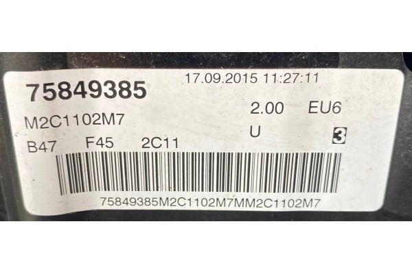 BMW 218d F45 2016 Engine complete B47 2 0d M2C1104M7 48000km Part manufacturer BMW OE