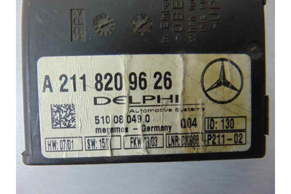 A2118209626 MODULO ELECTRONICO MERCEDES-BENZ CLASE E (BM 211) BERLINA