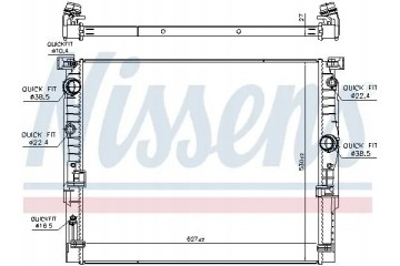 WATER COOLER 606236 NISSENS BMW 5 6 7 G11 G12 Packaging status original