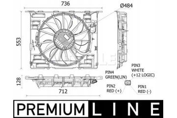 600W RADIATOR FAN WITH 535 000P CFF FRAME Packaging status original
