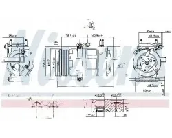 Compresor de aire acondicionado NISSENS 890217