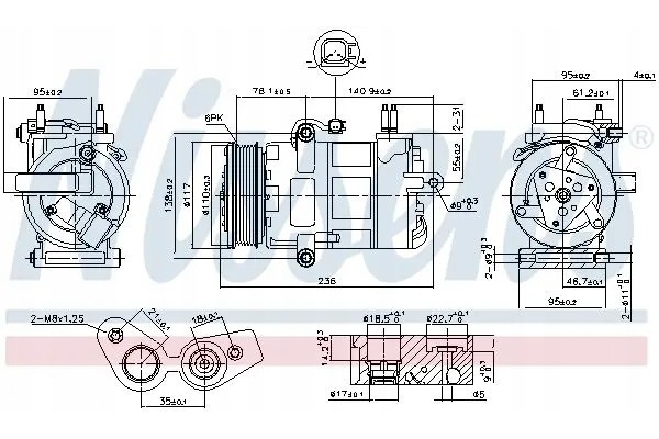 COMPRESSOR AIR CONDITIONING COMPRESSOR 890217 NISSENS Packaging status original
