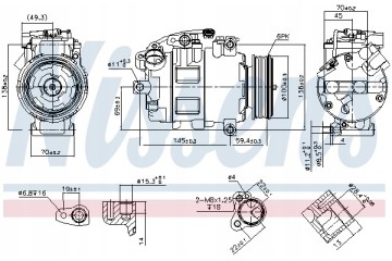 Compressor air conditioning NISSENS 890068 Part manufacturer Nissens
