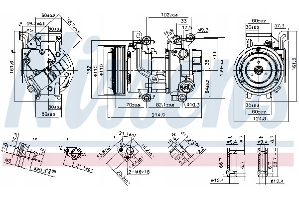 Compressor air conditioning NISSENS 89528 Part manufacturer Nissens