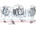 Compressor air conditioning NISSENS 890816 Part manufacturer Nissens