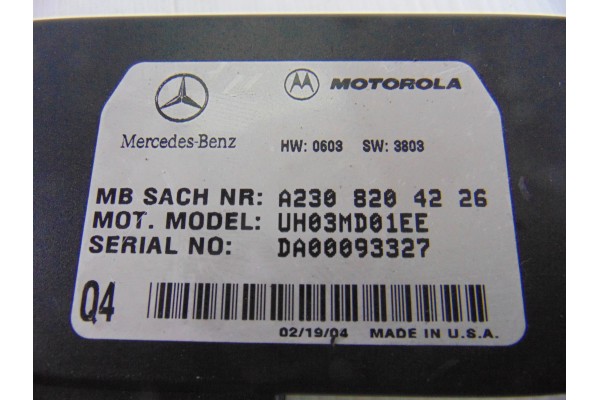 A2308204226 MODULO ELECTRONICO MERCEDES-BENZ CLK (BM 209) COUPE
