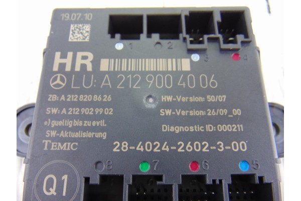 A2129004006 MODULO ELECTRONICO MERCEDES-BENZ CLASE E (BM 212) LIM.
