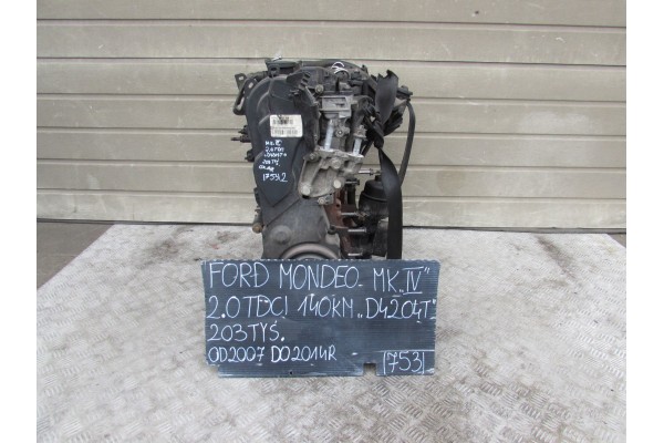 ENGINE 7G9Q6007AA D4204T FORD MK IV 2 0 TDCI 07 14 R