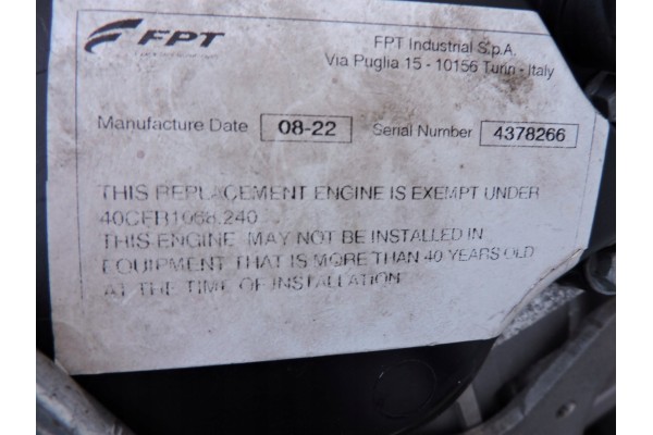Engine Iveco Daily 3 0 210HP EURO6 Catalog number of the part F1CFL411A SA61