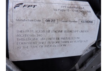 Engine Iveco Daily 3 0 210HP EURO6 Catalog number of the part F1CFL411A SA61