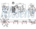 COMPRESSOR AIR CONDITIONING COMPRESSOR 890074 NISSENS Catalog number of the original ALFA ROMEO 51820448 ALFA ROMEO 51897475 ALF