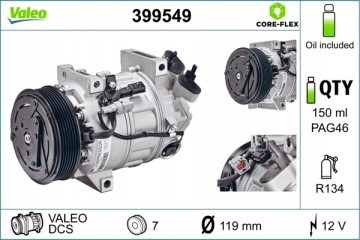 Compressor air conditioning VALEO 399549 Part manufacturer Valeo