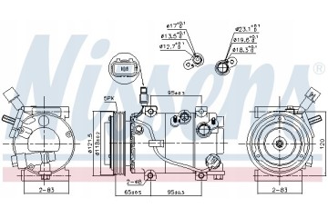 Compressor air conditioning NISSENS 890640 Part manufacturer Nissens