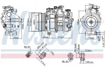 Compressor air conditioning NISSENS 890717 Part manufacturer Nissens
