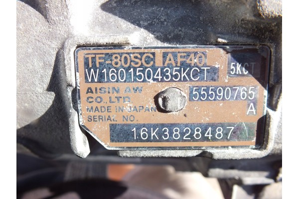 OPEL INSIGNIA A LIFT 2 0 CDTI AUTOMATIC GEARBOX 55590765 Engine type diesel