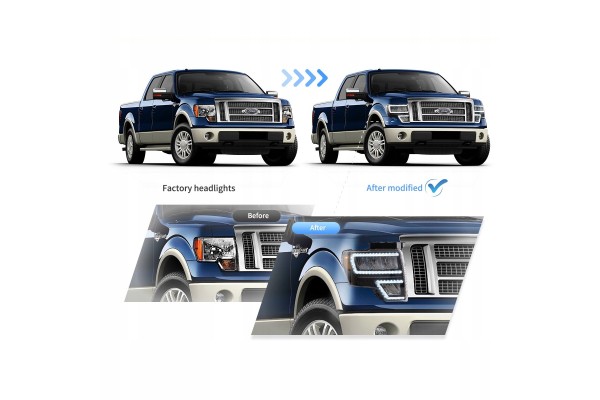 HEADLAMPS VLAND FORD F 150 F150 09 14 Car type 4x4 SUV passenger cars