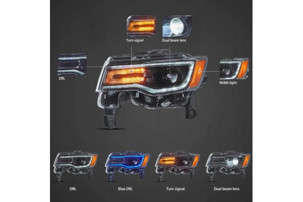 LAMP HEADLIGHTS LED JEEP GRAND CHEROKEE 14 22 VLAND Packaging status original