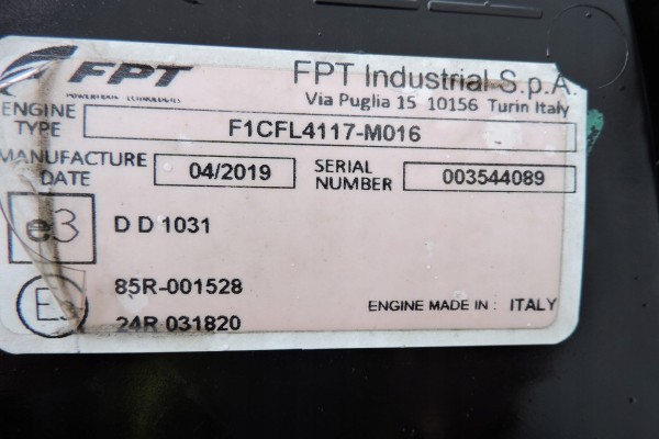 Engine Iveco Daily 3 0 180HP EURO6 Catalog number of the original F1CFL4117 M016