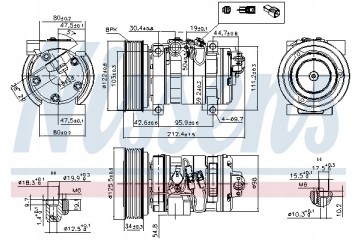Compressor air conditioning NISSENS 89609 Part manufacturer Nissens