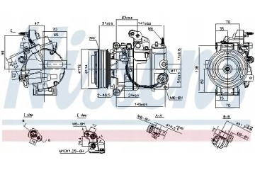COMPRESSOR AIR CONDITIONING COMPRESSOR 890816 NISSENS Catalog number of substitutes AKS DASIS 852260N REACH 1 74 20510 WILMINK G