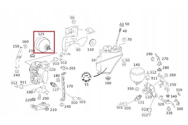 MERCEDES CL SL S CLASS ABC system pressure tank front ORIGINAL Packaging status original