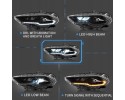 Headlights Lamp set Vland Led Tuning Europe Ford Mustang VI 6 Lift 18 z24 Height adjustment manual