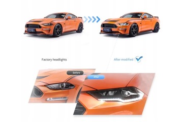 Headlights Lamp set Vland Led Tuning Europe Ford Mustang VI 6 Lift 18 z24 Catalog number of substitutes YAA XMT 2037A