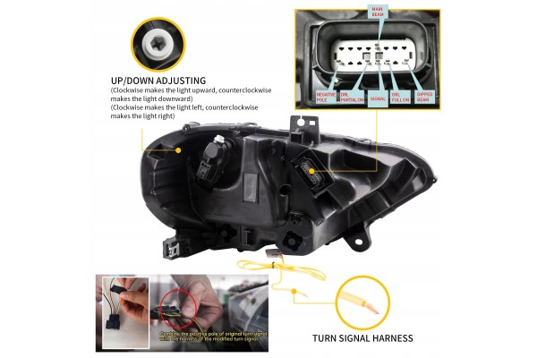 Faros delanteros LED para Ford Mustang 2018-2024 VLAND