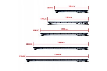 EPBL06 LED WARNING LAMP 120 CM 12 24V 456W Car type 4x4 SUV trucks cargo vans RVs passenger cars