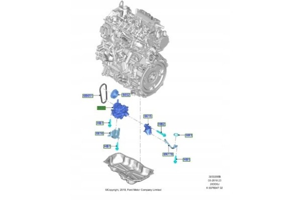 OIL PUMP FORD TRANSIT 2019 2 0 ECOBLUE HG9Q 6600 BA 2290087 Packaging status original