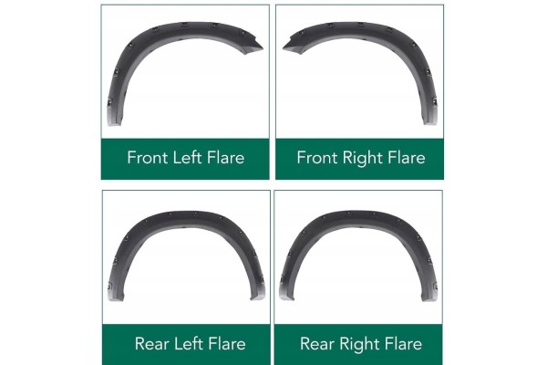 DODGE RAM 1500 2011 2018 EXTENSIONS FENDER TRIM WITH HOLES SET Part manufacturer Chiny