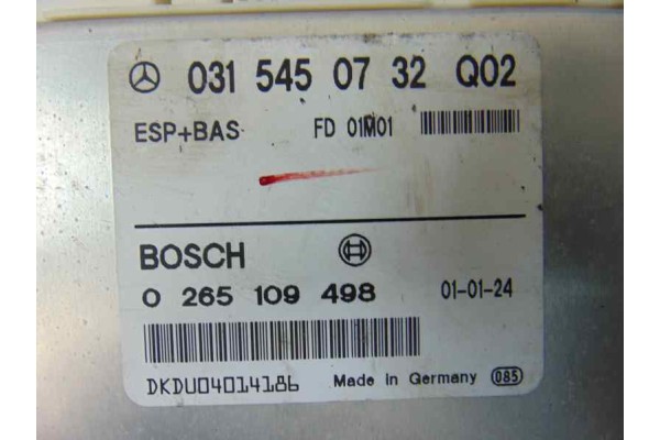 0265109498 MODULO ELECTRONICO MERCEDES-BENZ CLASE E (BM 210) BERLINA