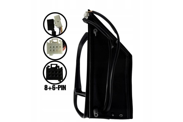 MIRROR LEFT FIAT DUCATO ELEK FOLDING WITH SENSOR 8 6 PIN 2006 2024 BSM Color black