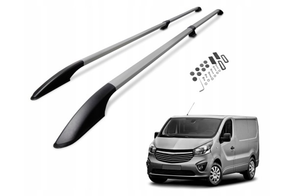 Roof rails Opel Vivaro III 2014 2019 LONG Color silver