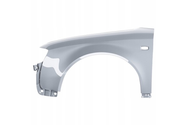 BLU Mudguard AUDI A4 B6 LY7W left silver 00 04 front Packaging status original