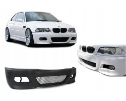 BUMPER FRONT BMW E46 M3 LOOK 1998 2007 BLACK