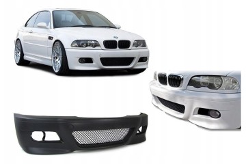 BUMPER FRONT BMW E46 M3 LOOK 1998 2007 BLACK