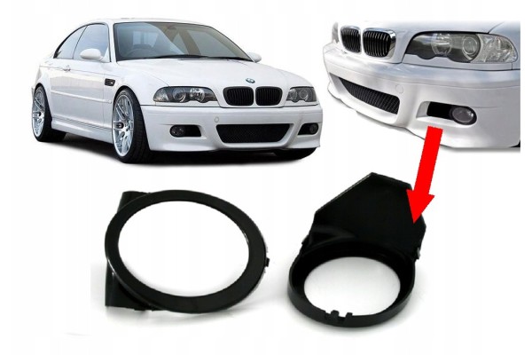 BUMPER FRONT BMW E46 M3 LOOK 1998 2007 BLACK Catalog number of the part 5111284JOM