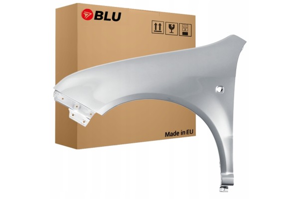 BLU Mudguard SKODA FABIA I 1 6Y 9102 left silver 99 07 front DiamondSilver