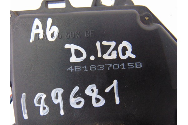 4B1837015B  CERRADURA PUERTA DELANTERA IZQUIERDA AUDI A6 BERLINA (4B2) 2.8 Quattro 2000 4B1837015B 189681 AUDI - 2