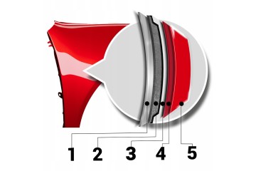 BLU Mudguard VW CADDY III 3 2K LB9A right white 04 10 front galvanized Part manufacturer BLU