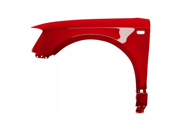 BLU Mudguard AUDI A3 8P LY3J left red 03 08 front Color red