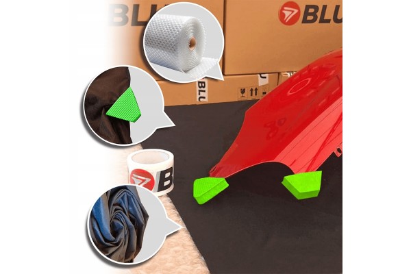 BLU Mudguard AUDI A3 8P LY3J left red 03 08 front Catalog number of the part 61717364