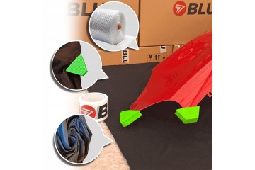 BLU Mudguard AUDI A3 8P LY3J left red 03 08 front Catalog number of the part 61717364