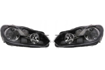 Headlight front halogen lamp H15 H7 left right VW Golf VI 2008 2012 Catalog number of the part 9518090E 9518100E